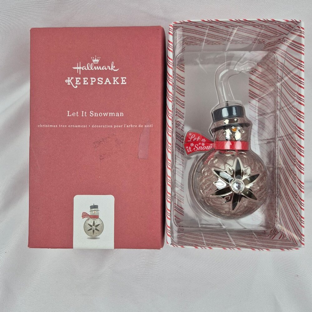 Hallmark Keepsake "Let It Snowman" Die Cast Metal Bell Christmas Ornament 2017